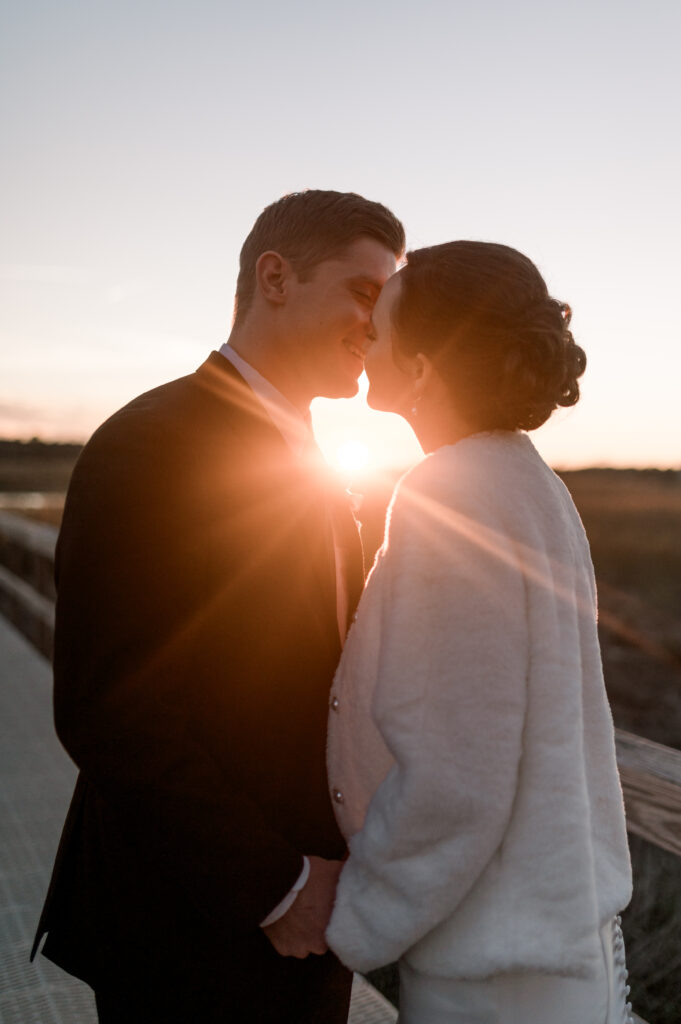 bride and groom during their modern day fairy tale wedding in savannah