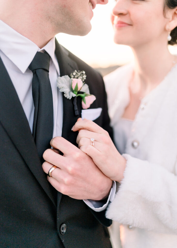 bride and groom during their modern day fairy tale wedding in savannah