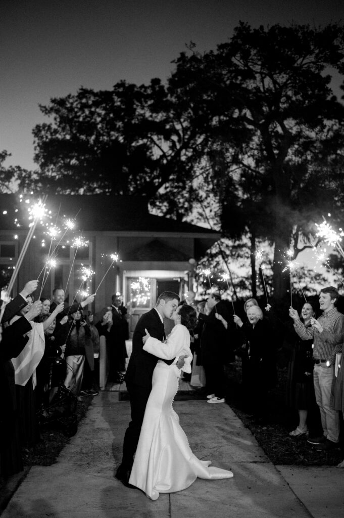 bride and groom during their modern day fairy tale wedding in savannah