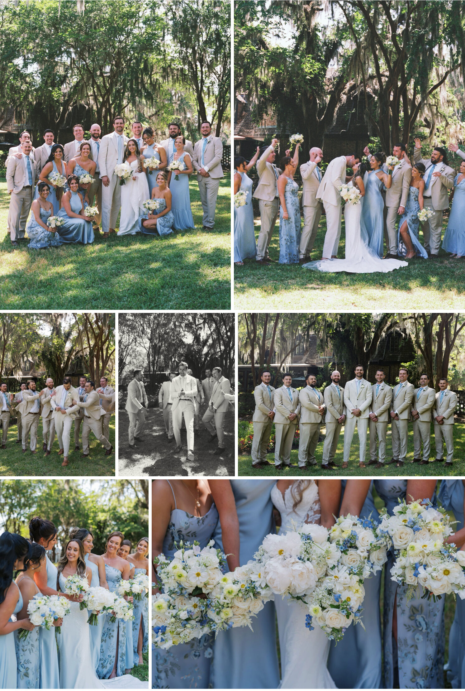 wedding party group shots
