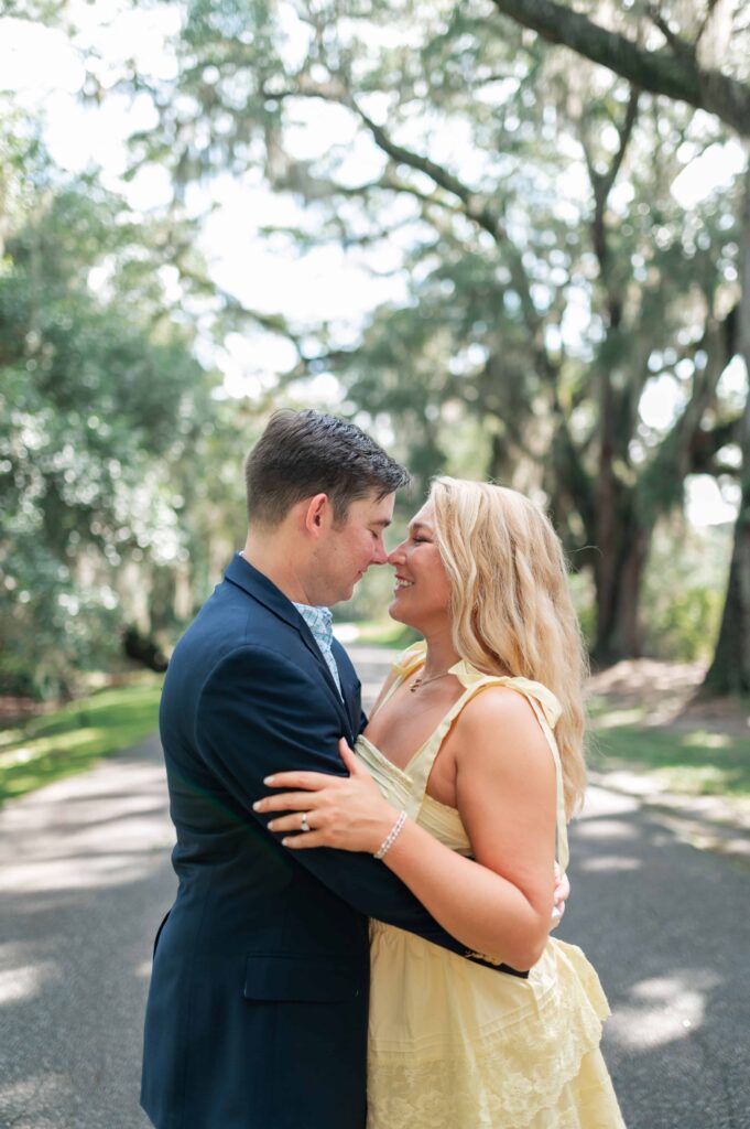 Southern engagement photos at Magnolia Plantation and Gardens in Charleston
