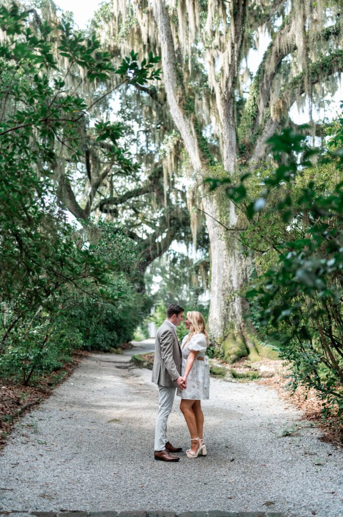 Engagement photos at Magnolia Plantation and Gardens in Charleston, SC