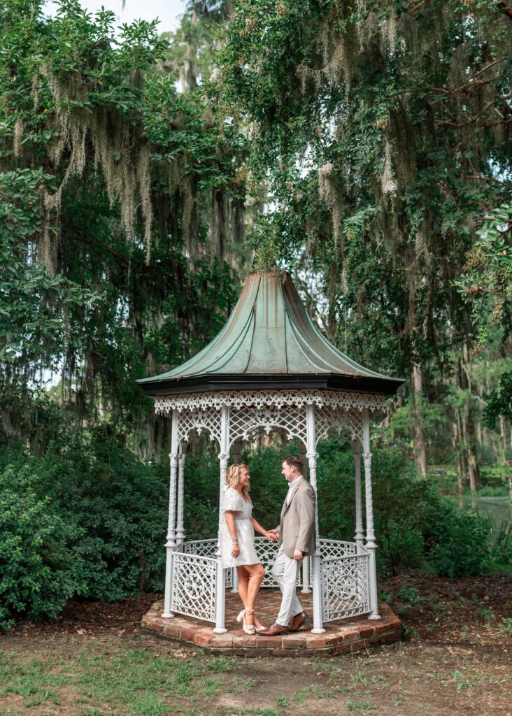 Engagement photos at Magnolia Plantation and Gardens in Charleston, SC