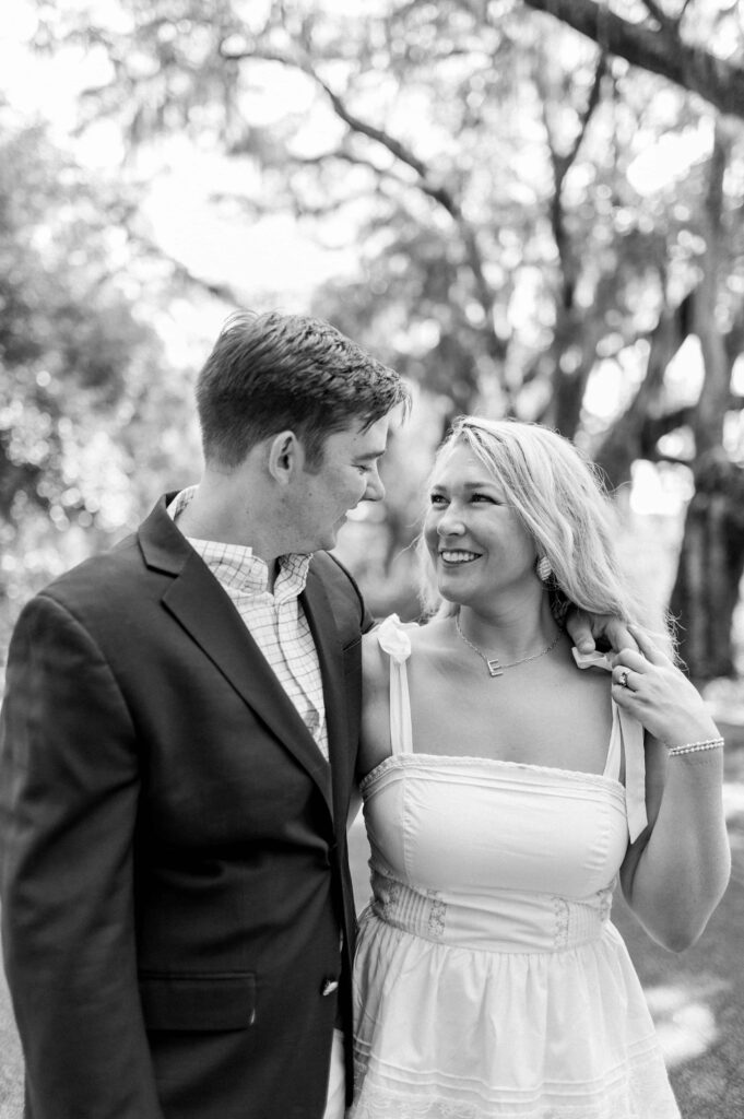 Southern engagement photos at Magnolia Plantation and Gardens in Charleston